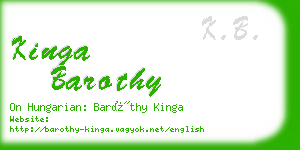 kinga barothy business card